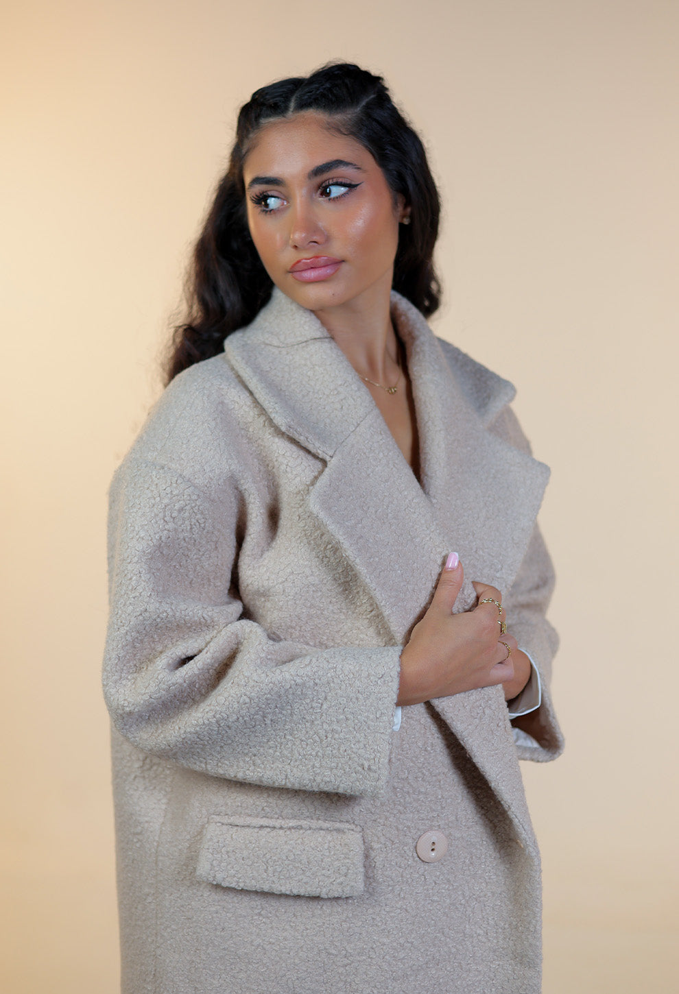 Ivory Beige Manteau