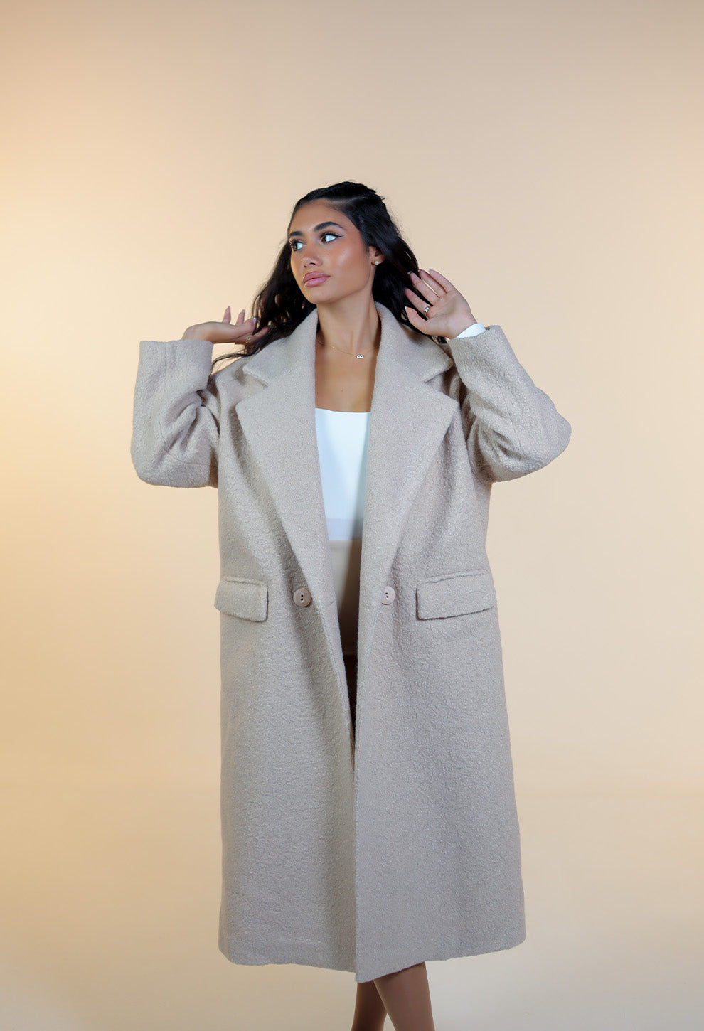 Ivory Beige Manteau
