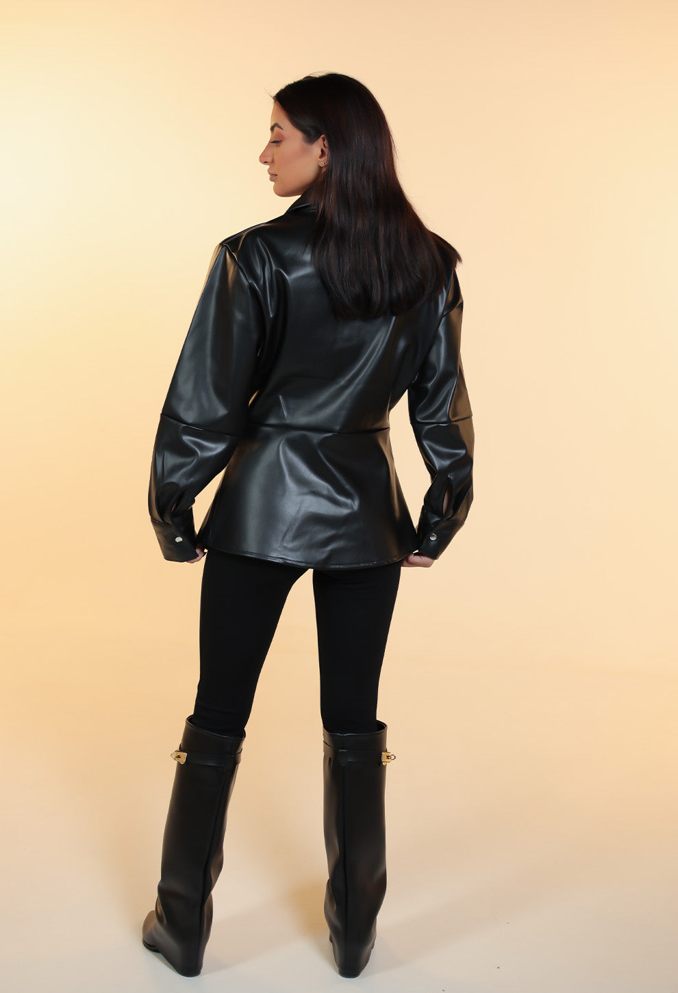 Leather Button Shirt