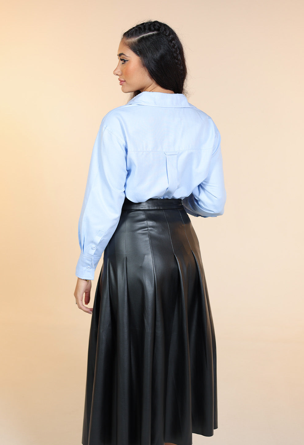 Long Leather Skirt
